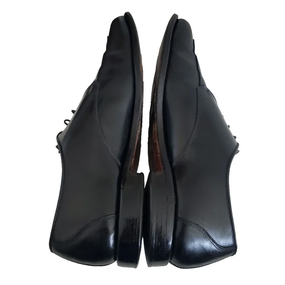 Allen Edmonds Burton Men's Bicycle Toe Dress Shoes Size 12 D Leather Black